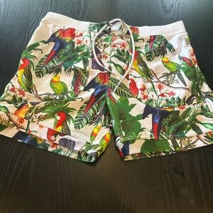 Tropical Print Men's swim Shorts size Med.